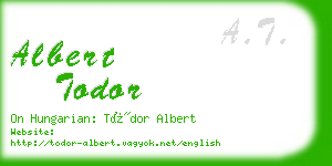 albert todor business card